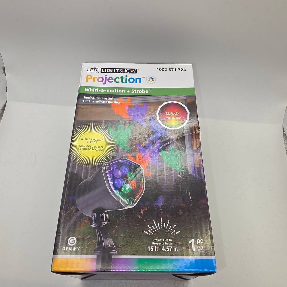 Gemmy LED Lightshow Projector Unisex OS Multicolor New Whirl-a-motion 75029
